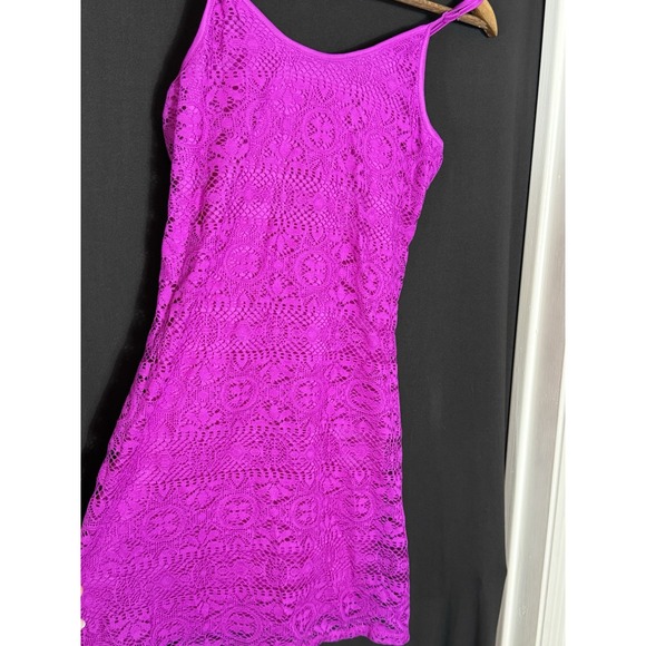 Women's Love Fire purple Lined Dress lace whimsigoth fairy beachy romantic - Picture 4 of 9